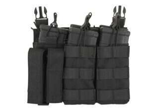 Buckle Up Triple 5.56/Pistol Pouch Panel - BK