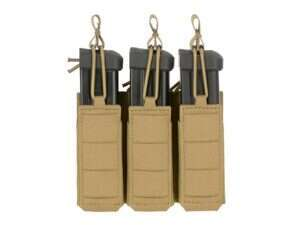 Triple Elastic Pistol Magazine Pouch Laser-cut - Coyote [8Fields]