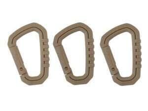 Nylon carabiner Set - Dark Earth -3pcs [FMA]