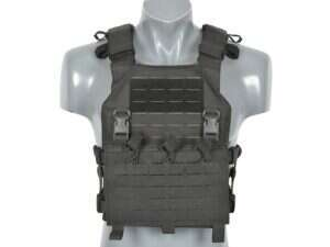Laser-Cut “Buckle Up" Assault Plate Carrier with AR/AK Magazine Pouch — Black [8Fields]