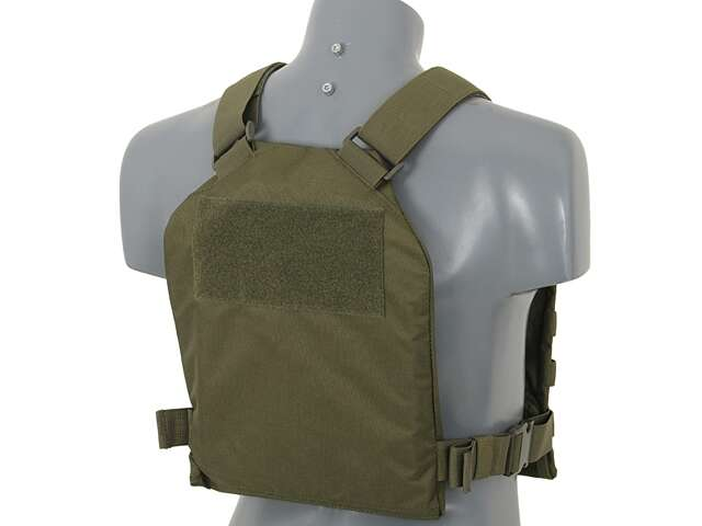 Simple Plate Carrier with Dummy Soft Armor Inserts - Olive