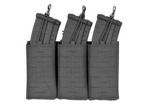 Laser-Cut Panel with 3 AK Magazine Pouches - Black [8Fields]