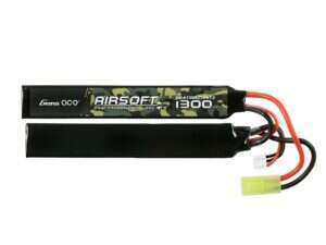 Gens Ace 25C 1300mAh 2S1P 7.4V Airsoft LiPo Battery mini Tamiya