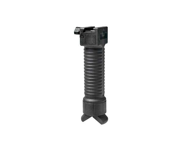 Vertical grip with telescope bipod - black