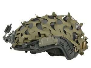 3D Laser-Cut Camouflage Cover for High-Cut Helmet - Olive [8Fields]