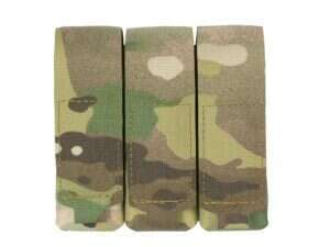 Triple Laser-Cut Pistol Magazine Pouch with Flap - Multicamo [8Fields]