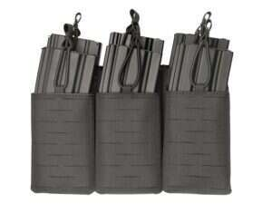 Laser-Cut Panel with 6 AR15/AK Magazine Pouches - Black [8Fields]