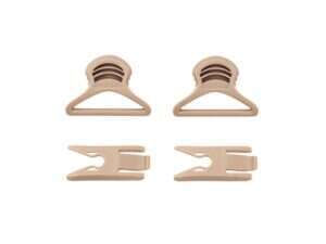Set Goggle Swivel Clips 36mm for helmet with rails - Dark Earth