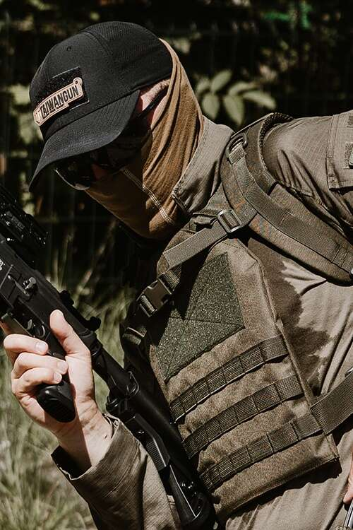 Simple Plate Carrier with Dummy Soft Armor Inserts - Olive