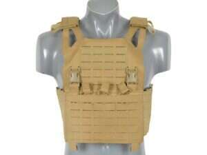 Laser-Cut “Buckle Up" Operator Plate Carrier with AR/AK Magazine Pouch — Coyote [8Fields]