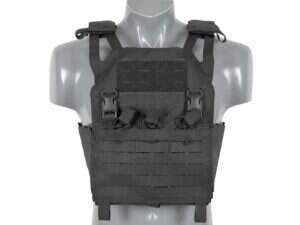 Laser-Cut “Buckle Up" Operator Plate Carrier with AR/AK Magazine Pouch — Black [8Fields]