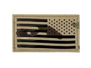 Reverse USA Flag Patch - Multicamo [EM]