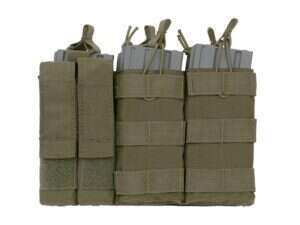 Triple 5.56 Mag/Pistol Pouch Panel (5 plus 2) - Olive