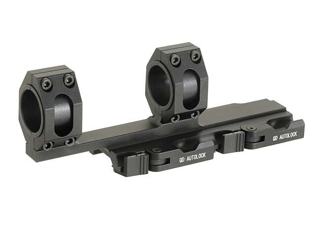 25-30mm One Piece Rifle Scope Mount QD - Black [Aim-O]