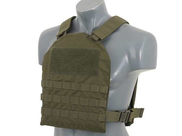 Simple Plate Carrier with Dummy Soft Armor Inserts - Olive