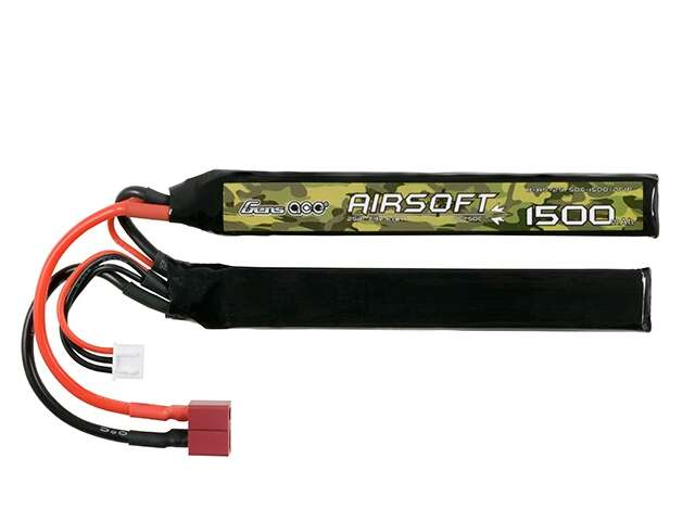 Gens Ace 25C 1500mAh 2S1P 7.4V Airsoft LiPo Battery T-Plug