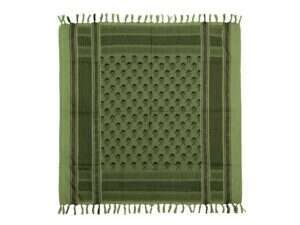 Pirate Skull Pattern Shemagh Scarf - Olive [EM]