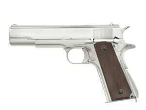 1911 pistol replica with Gas Blowback (GBB) - Silver [Golden Eagle]