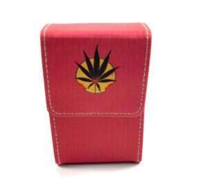 Belt Cigarette case - Persika/Laxrosa löv sol
