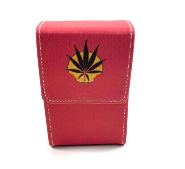 Belt Cigarette case - Persika/Laxrosa löv sol