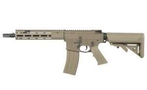 WE13 DSG 9,5" M4/AR-15 Airsoft Rifle, 50 RPS, ETU - TAN [WELL PRO]