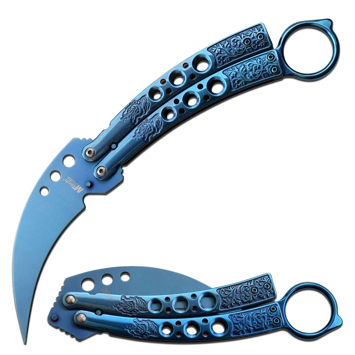 MTech USA - Martial Arts Training Equipment - Butterfly Training Knife - MT-1169BL