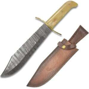 Old Ram - Handmade Full Tang Damascus Bowie Knife - DM-OR-80B