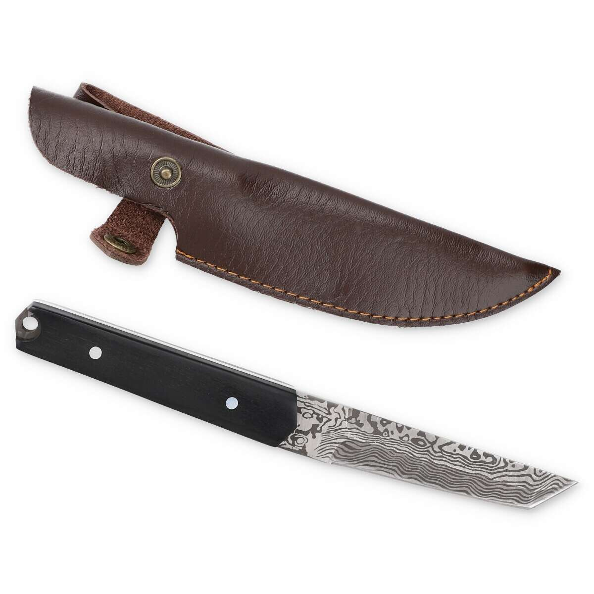 Kniv - jaktkniv med läderslida