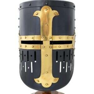 Medieval Warrior Templar Brass Crusader Helmet Knights Helmet