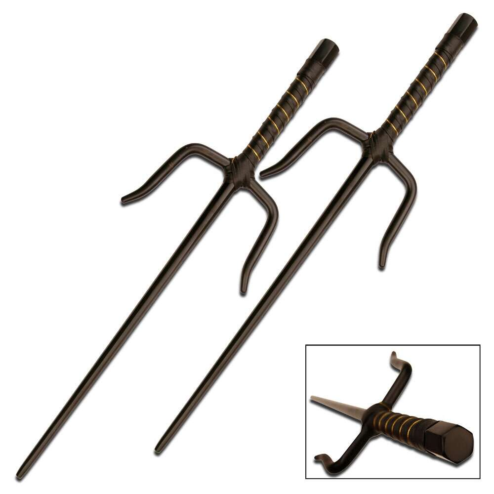 BladesUSA - Octagon Metal Sai - Set of 2 - 2311B