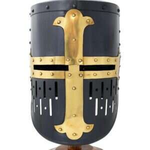 Medieval Warrior Templar Brass Crusader Helmet Knights Helmet