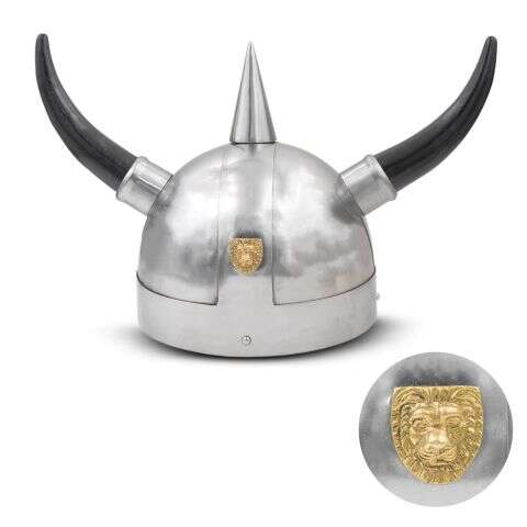 Medieval Warrior - Viking Helmet with Horns Medieval Steel Helmet - TC-2243PL20