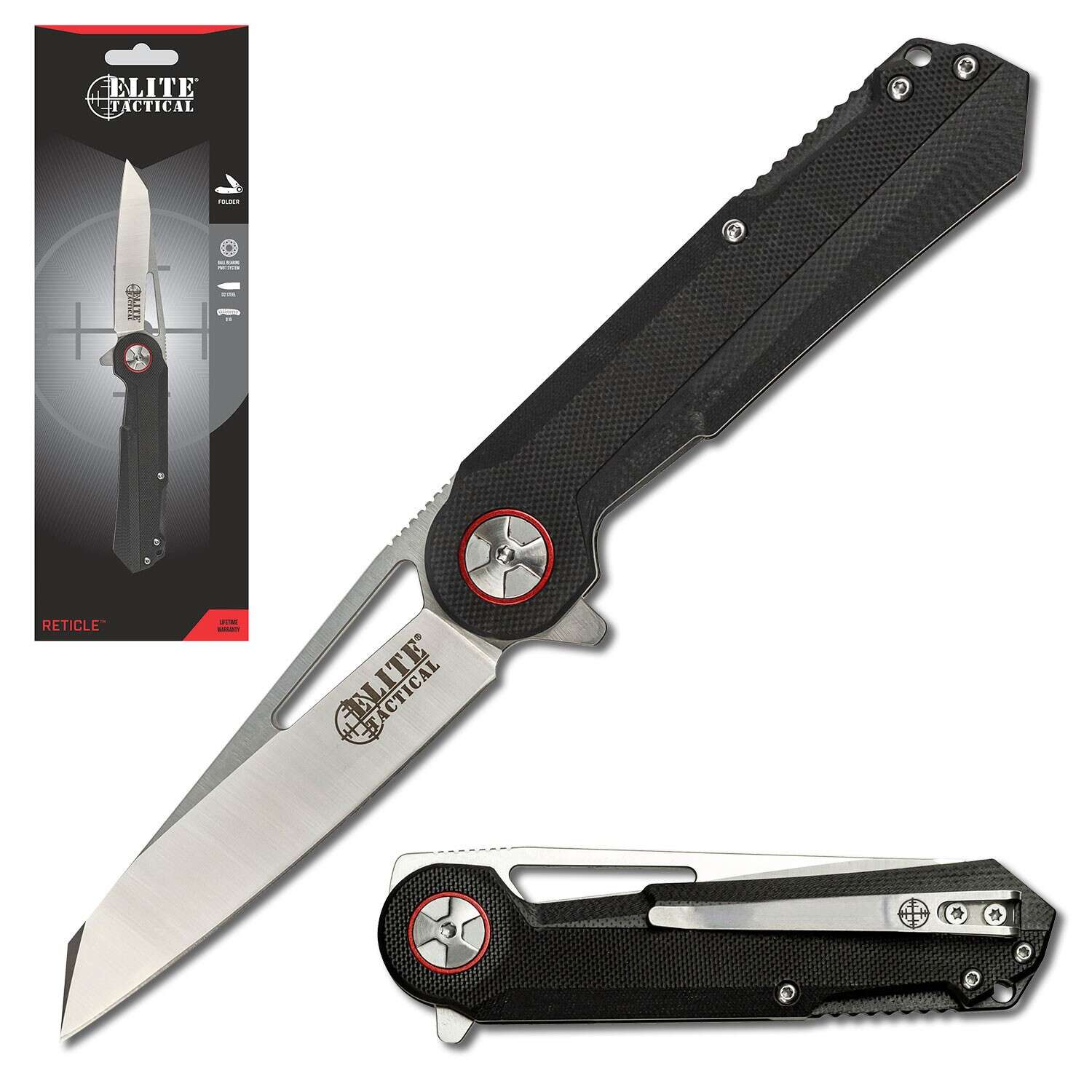 Elite Tactical - RETICLE- Folding Knife (Clamshell) - ET-FDR004BRDCS