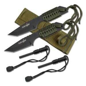 Survivor - Fixed Blade Knife with Fire Starter - Set of 2 - HK-106320-2