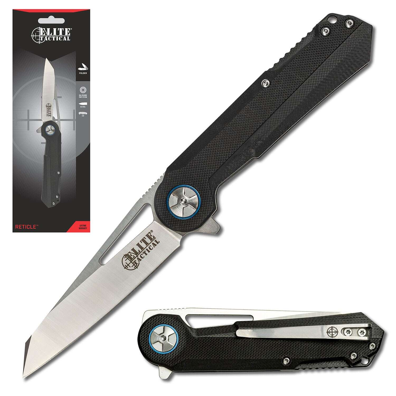 Elite Tactical - Folding Knife (Clamshell) - ET-FDR004BBLCS
