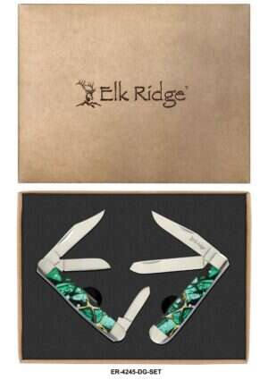 Elk Ridge - Folding Knife - Gentleman's Knife - Gift Set- ER-4245-DG-SET