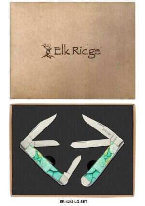 Elk Ridge - Folding Knife - Gentleman's Knife - Gift Set- ER-4245-LG-SET