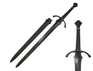 Medieval Warrior -Handmade Black Sword High Carbon Steel Full Tang - BLACK-SWORD