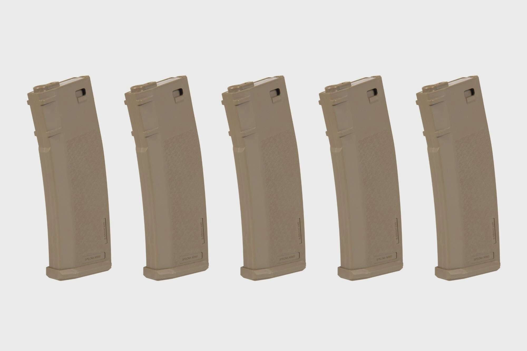 Set of 5 S-Mag Mid-Cap magazines for 125 BBs - tan