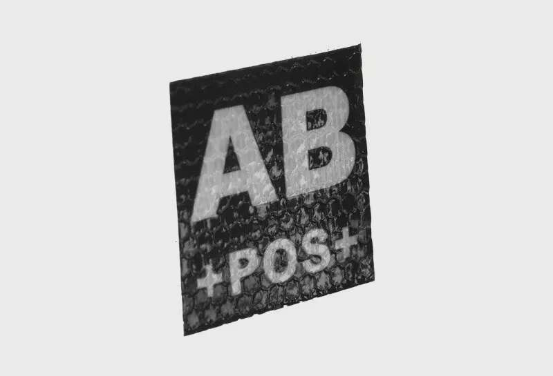 IR patch – AB POS BLOOD TYPE