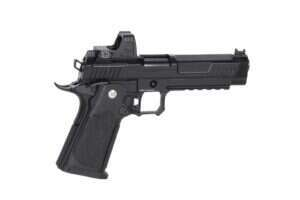 Arcturus Vanguard 5" Hi-Capa GBB Optics Ready airsoft pistol with ARS-1 red dot sight Black