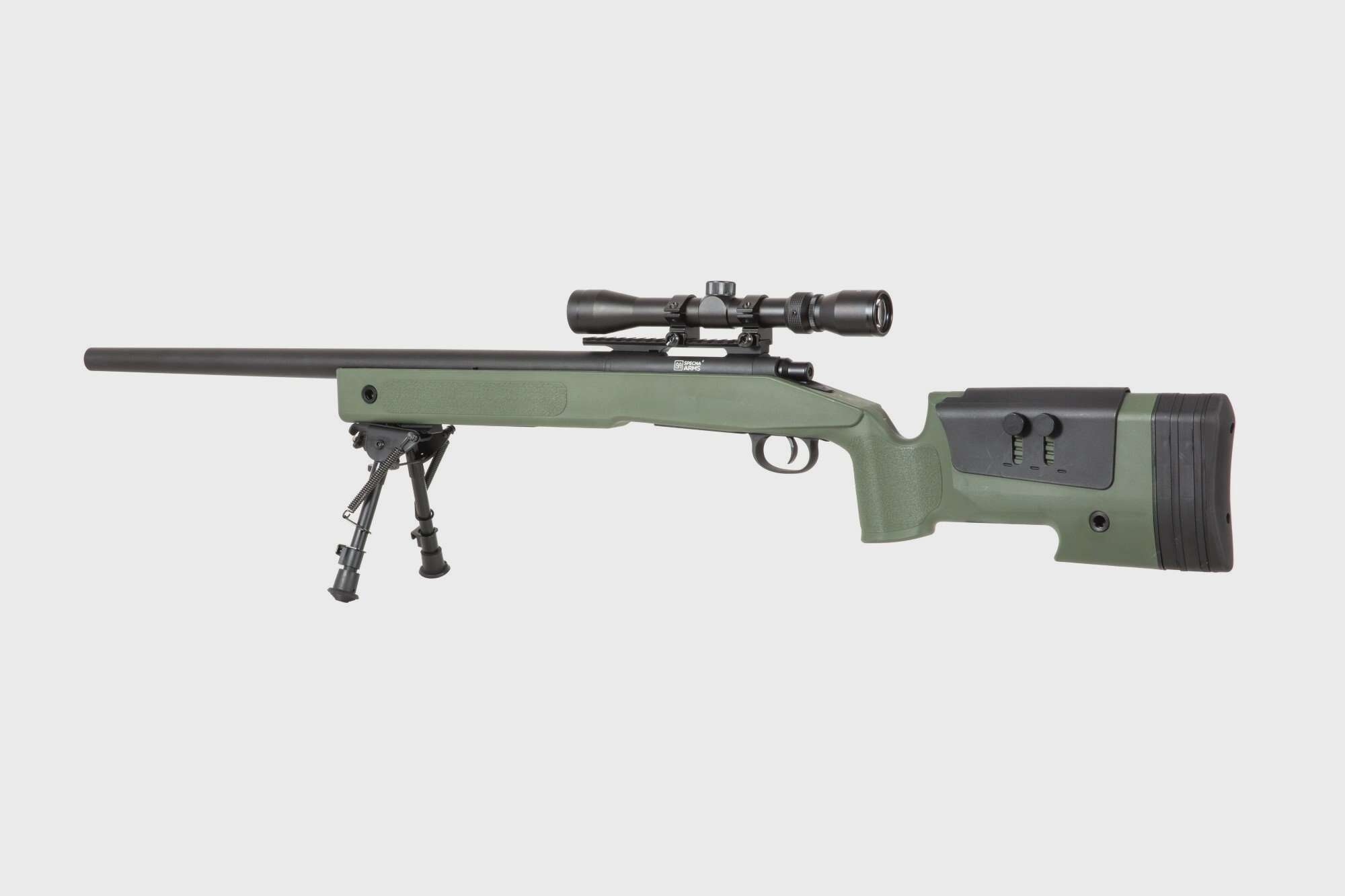 SA-S02 CORE™ sniper rifle replica with scope and bipod - olive green