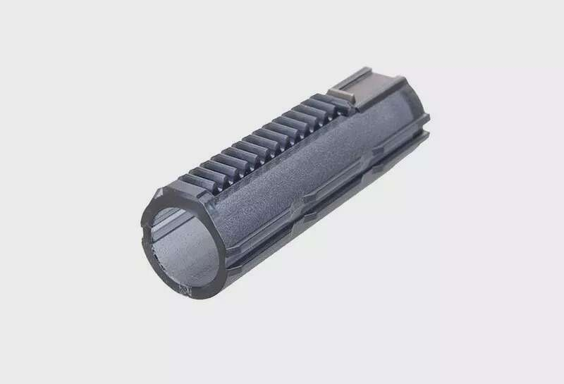 Polycarbonate piston with 1 steel tooth