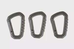 A Set of 3 Polymer Snap Hooks – Black