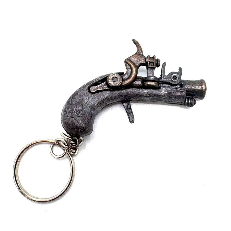 Nyckelring - ~6cm - piratpistol - knallpulver