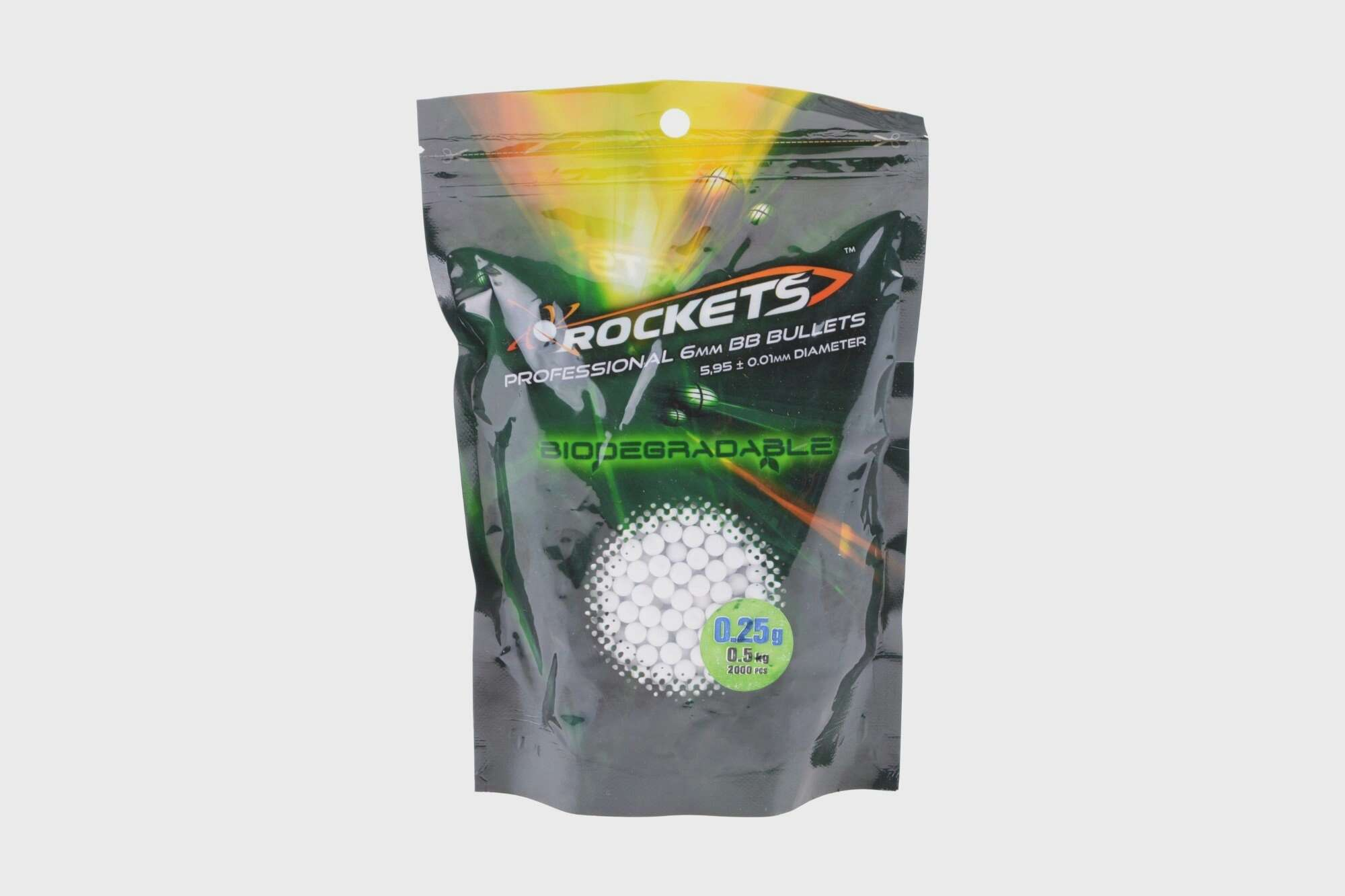 BBs biodegradable 0.25g Rockets Professional 2000 pcs