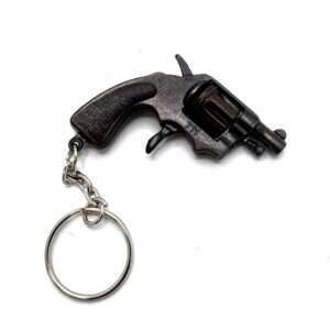 Nyckelring - ~6cm - revolver - knallpulver