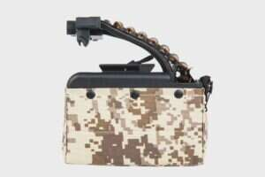 A&K electric box magazine for 2,000 rounds for M249 type replicas with imitation Digital Desert ammunition