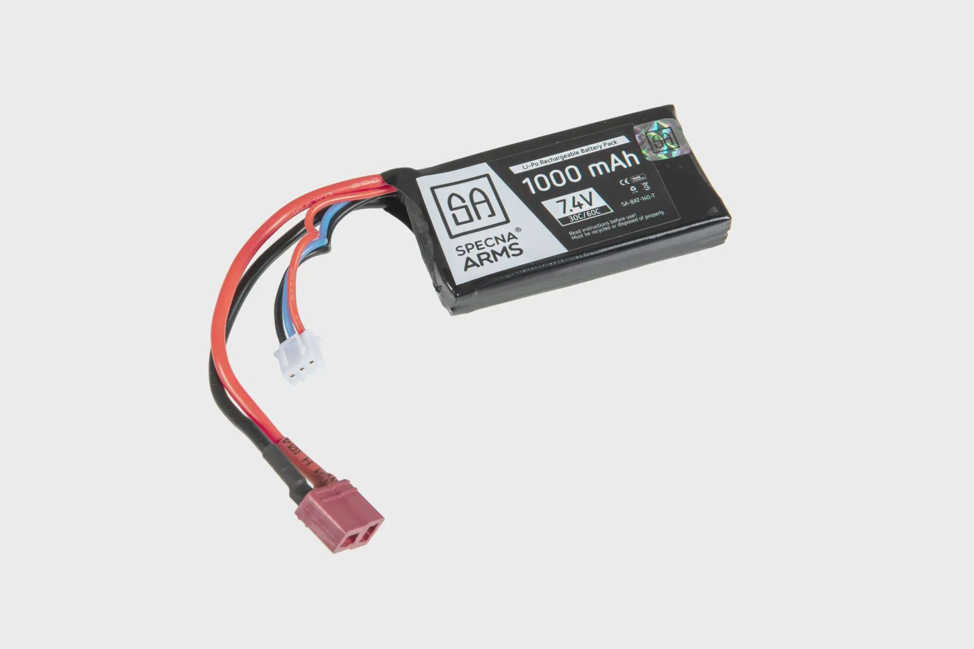 LiPo 7,4V 1000mAh 30/60C (PEQ) Battery - T-Connect (Deans)