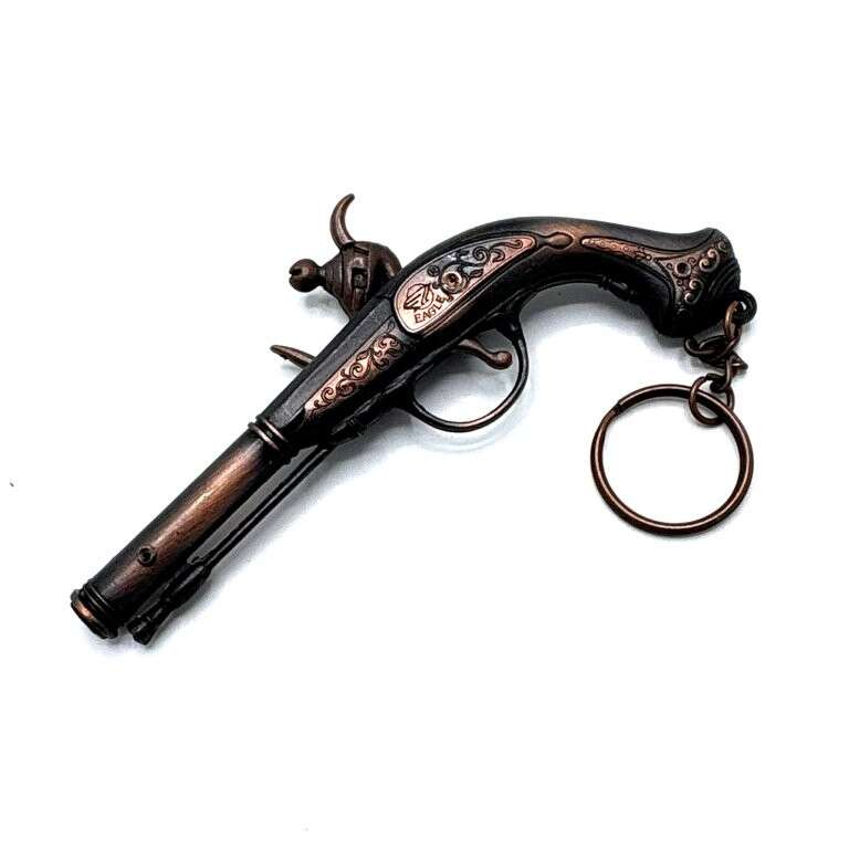 Stor Nyckelring - ~8-13cm - piratpistol - knallpulver